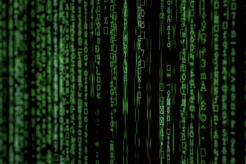 Data streams on a monitor, symbolising the fiber backbone