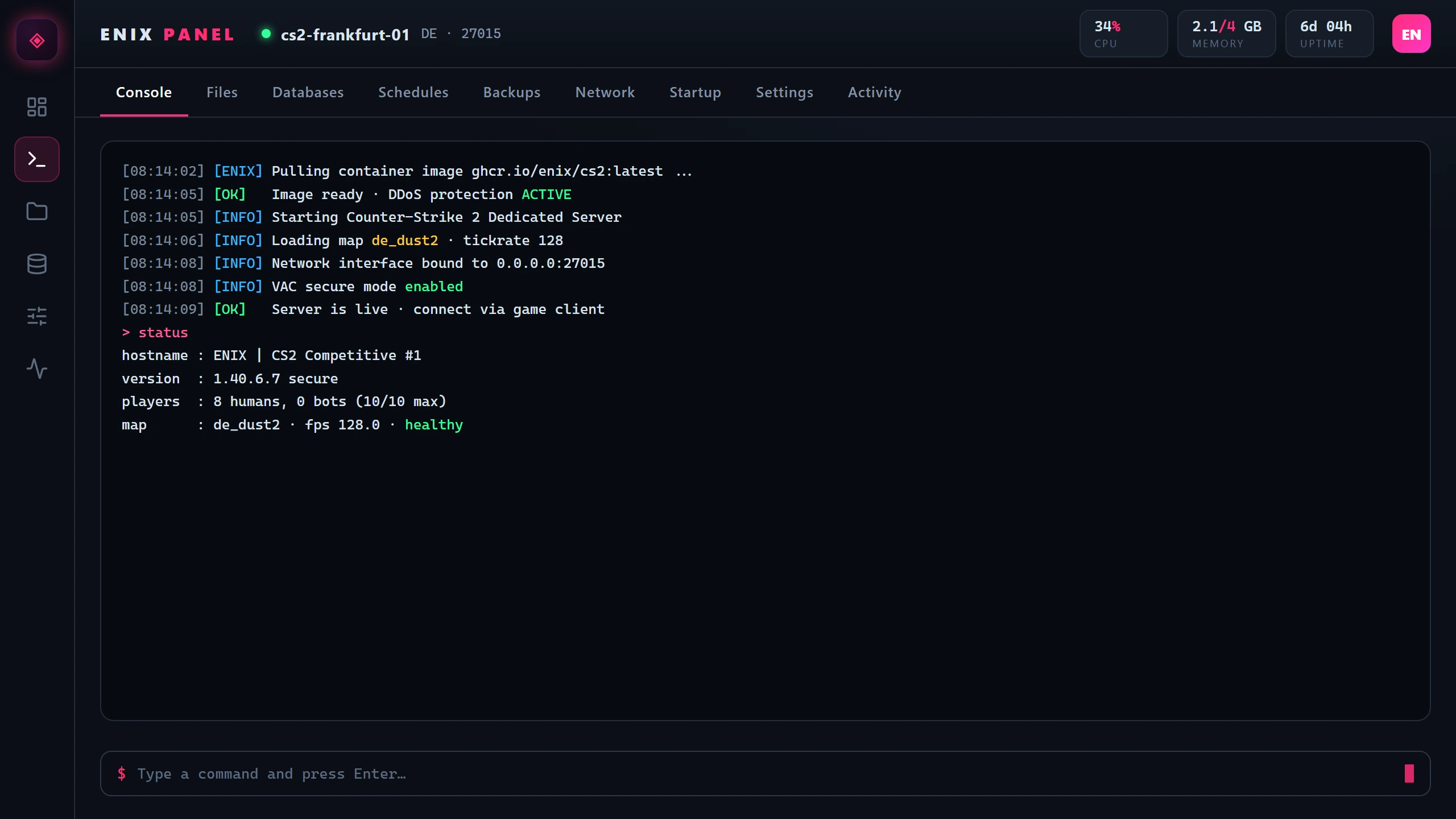 Console preview
